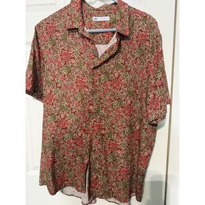 Zara Men's Short Sleeve Button Down Shirt Size XL